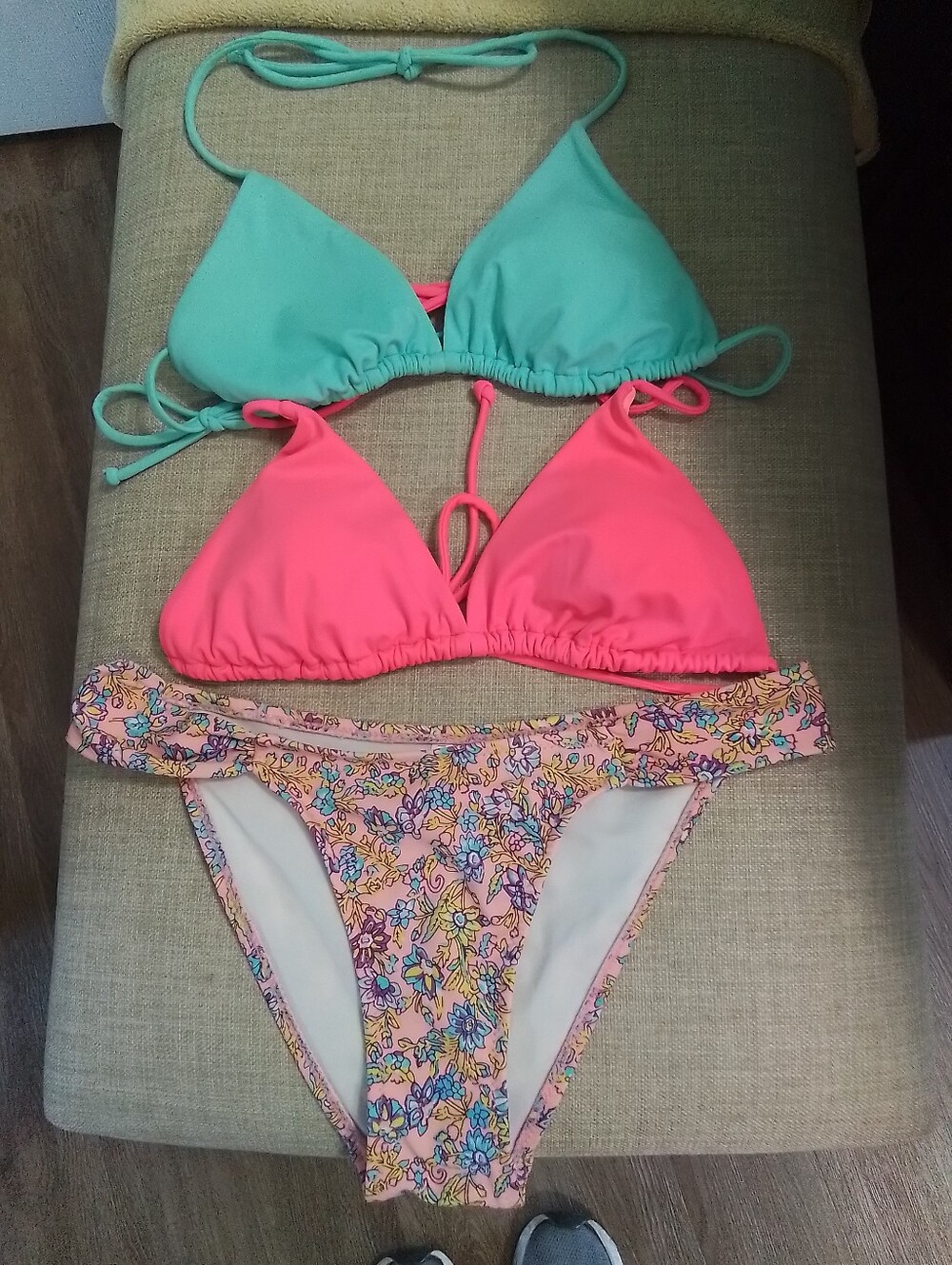 Mint Green & Hot Pink with Floral Bottom Mix & Match